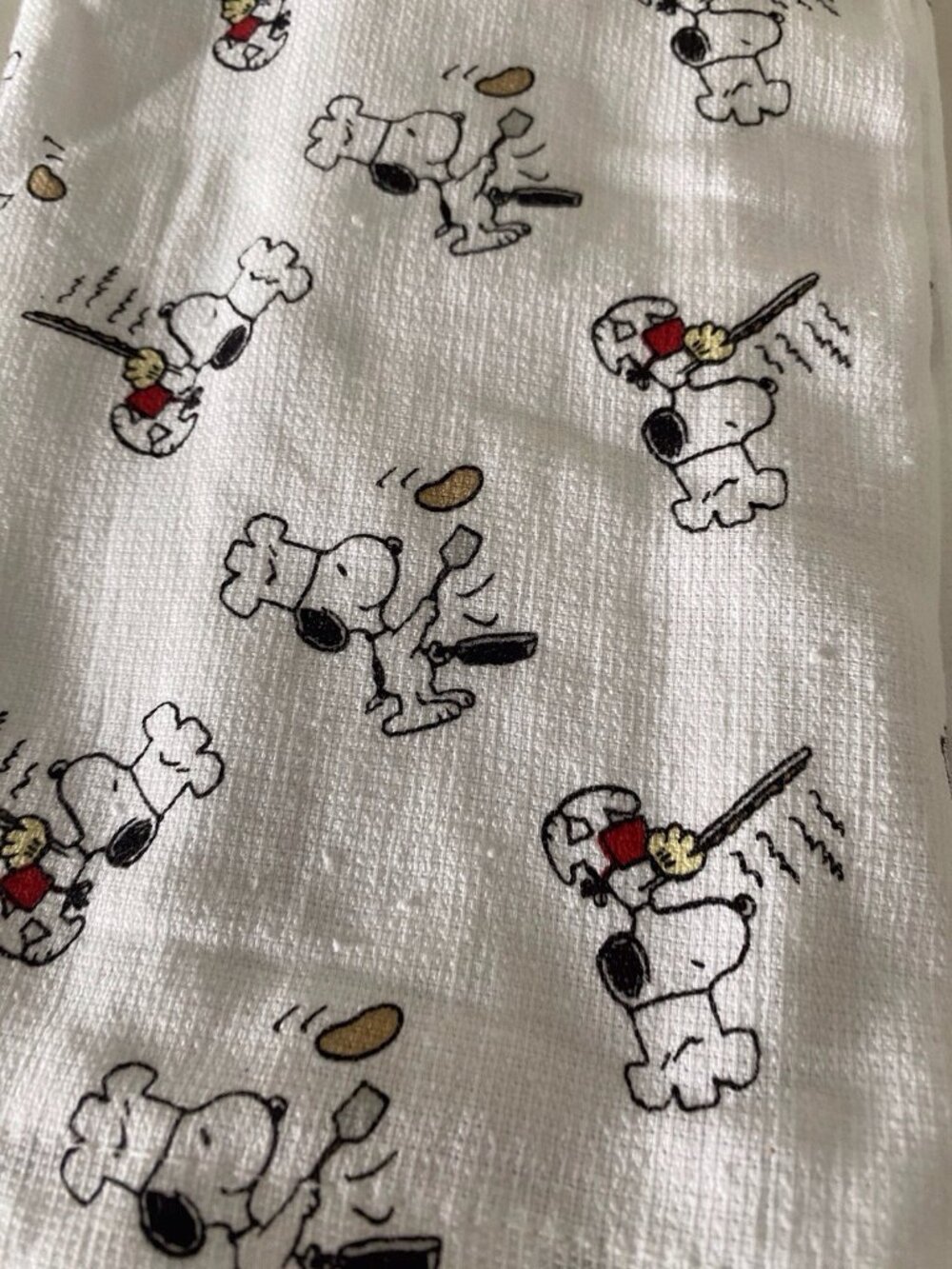 2 Pk Peanuts Snoopy Chef Cooking Cotton Kitchen Towels 16 X 26” NEW - Picture 4 of 15